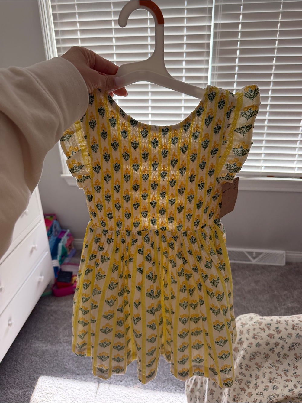 Yellow Floral mini boden  Kids Dress
